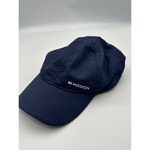 Mission Cooling Performance Hat Navy Blue Adjustable Wet to Cool Running Cap